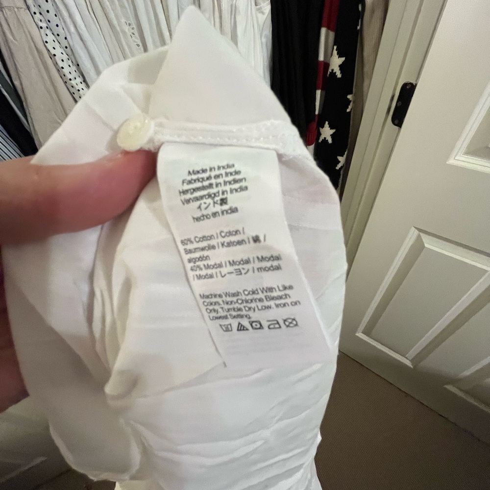 J. Crew Ivory Tie-Neck Long Sleeve Blouse - Picture 6 of 6